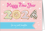 Sweet Daughter’s New Year Joy 2024 card