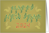 Vibrant New Beginnings Happy New Year 2023 for co-worker card