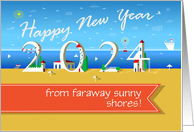 Sunny Shores New 2024 Romantic Plane Custom front card