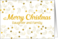 Custom Merry Christmas Shooting Stars For Daughter and Family card