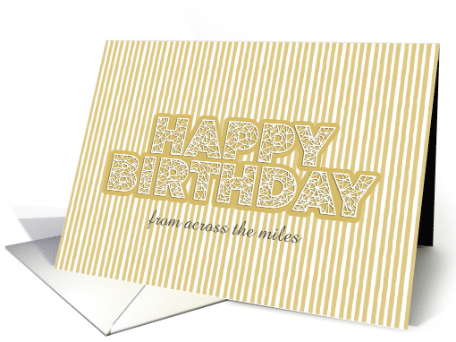 Web Patterned Happy Birthday on a Striped Customize card (1431982)