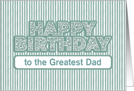 Web Patterned Happy Birthday on a Striped Card