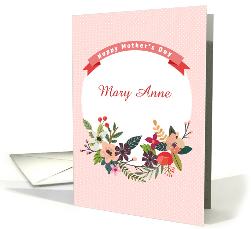 Illustrated Flowers Mother's Day Card Custom Front card (1432194)