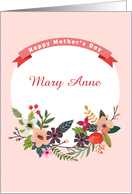 Illustrated Flowers Mother’s Day Card Custom Front card