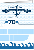 Custom 70th Wedding Anniversary Cruise Ship card