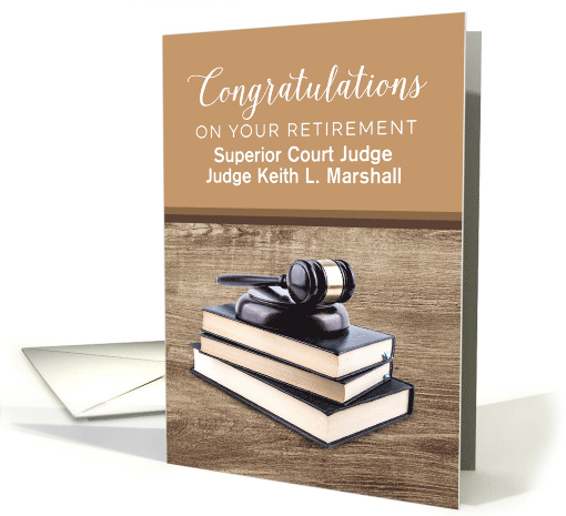 Custom Congratulations Superior Court Judge Gavel... (1437454)