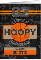 Custom Name Basketball 2nd Birthday For Godson card