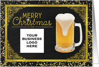 Custom Business Company Logo Christmas For Brewery with Beer Mug card