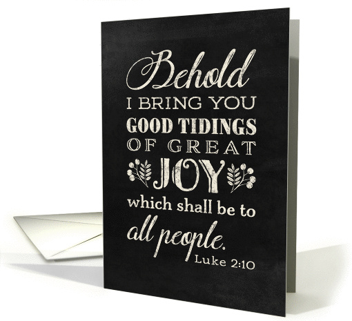 Christmas Bible Verse Luke 2:10 Good Tidings Black Board... (1457940)