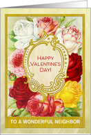 Custom For Neighbor Valentine’s Day with Roses card