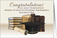 Congratulations on Graduation Master of Arts Christian Apologetics card
