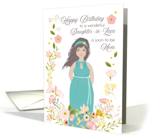 Illustrated Pregnant Daughter-in-Law Birthday, Soon-to-Be... (1563354)