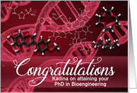 Custom Congratulations PhD Bioengineering Graduate card