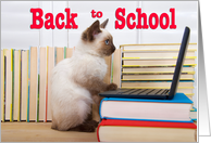 Smart kitten back to school card