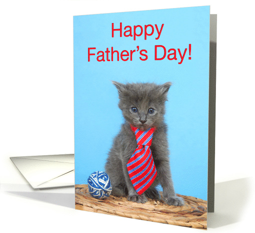 Grown up kitten Happy Father's Day card (1527892)