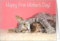 Mommy cat with baby First Mother’s Day card