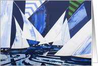 Sailing a Nautical Themed Abstract Painting card