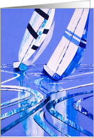 Contemporary Painting of Yachts card