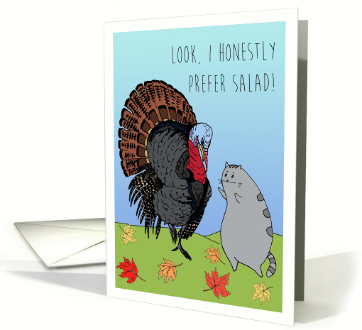 Thanksgiving - Cute Kitty and Turkey card (1456600)