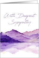 Sympathy Condolences Purple Mountains Art Contemporary Style card