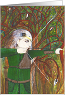 Red Kite Archer, Blank Any Occasion card