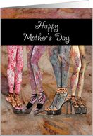 Happy Mother’s Day, Patterned Tights, Fashion Legs card