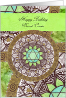 Happy Birthday, Dearest Cousin, Heart Chakra, Meditation card