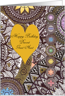 Happy Birthday, Great Aunt, Seven Chakras, Mandala, Meditation card