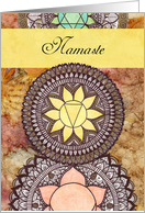 Namaste, For Friend, Solar Plexus, Meditation, Chakra, Mandala card