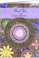 Thank You, Donation, Crown Chakra, Meditation, Mandala card