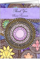 Thank You, Roommate, Crown Chakra, Meditation, Mandala card