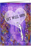Get Well Soon, Rabbit with Hammer and Heart, Art card