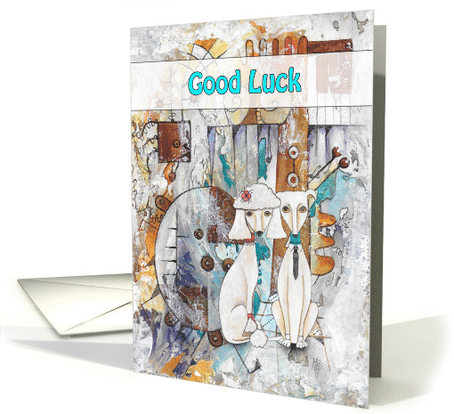 Good Luck, Poodle Dogs, Abstract card (1634240)
