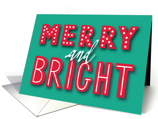 Merry and Bright, Fun and Festive Christmas,Typography,... (1458928)
