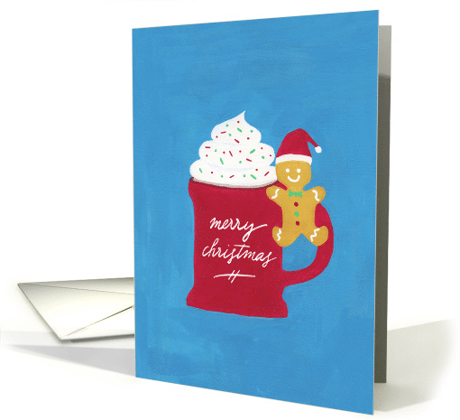 Christmas Mug Hot Cocoa and Gingerbread Man card (1475980)