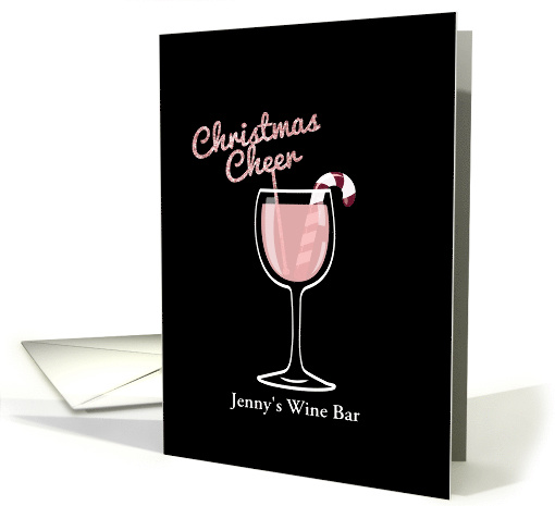 Ros Christmas, Wine, Pink, Business, For Customer card (1482610)