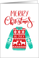 Merry Christmas In July, Ugly Christmas Sweater, Moose card