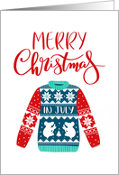 Merry Christmas In July, Ugly Christmas Sweater, Koala card