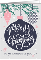 Doctor, Merry Christmas, Christmas Ornaments, Hand Lettering card