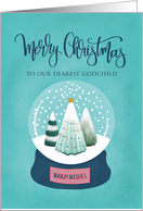 OUR Godchild Christmas with Snow Globe of Trees card