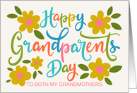 Both My Grandmothers Grandparents Day with Flowers and Hand Lettering card