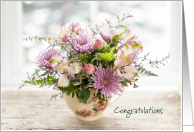 Congratulations New Job Florist Beautiful Flower Arrangement card