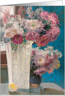 Pink and White Chrysanthemum Flowers for Birthday card