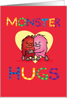 Monster Hugs for Valentine’s Day card