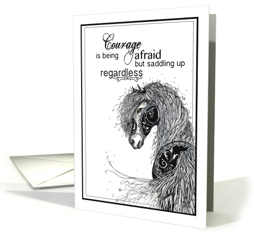 Whimsical Horse showing Courage for Support card (1465088)