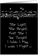 Missing You Card with Stars and I Wish I May, I Wish Might card