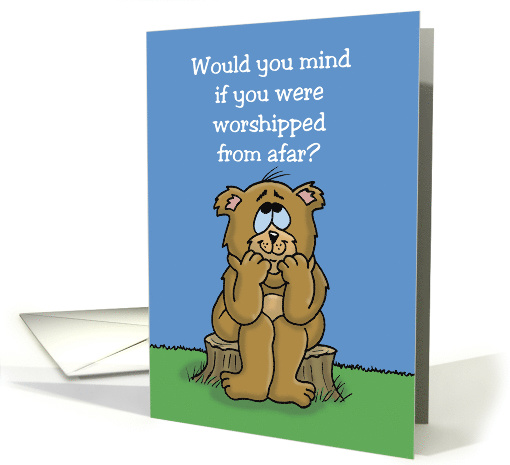 Missing You Card with a Cute Bear Worshiped From Afar card (1477392)