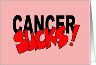 Cancer Sucks Card Showing Support For Someone Diagnosed card
