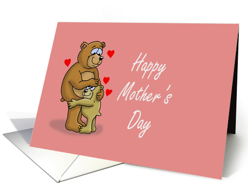 Mother's Day Card with an Adult Bear Hugging a Cub card (1487130)
