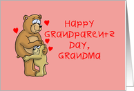 Grandparents Day Card with an Adult Bear Hugging a Cub card